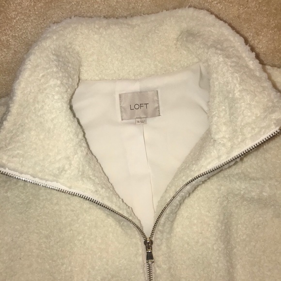 LOFT Fleece Funnel Neck Coat - Picture 6 of 8